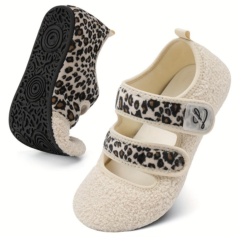 Cozy Wide Fit Slippers for Women - Soft, Lightweight, Non-Slip Rubber Sole, Hook-and-Loop Fastener, Breathable Fabric Upper, EVA Insole, Perfect for Indoor/Outdoor Use in Fall Season