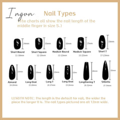 Cute Rabbit Handmade Press on Nails Fake Nails Short Round Head Manicure Nail Art Kawaii False Nails Full Cover Finger Tips Girl