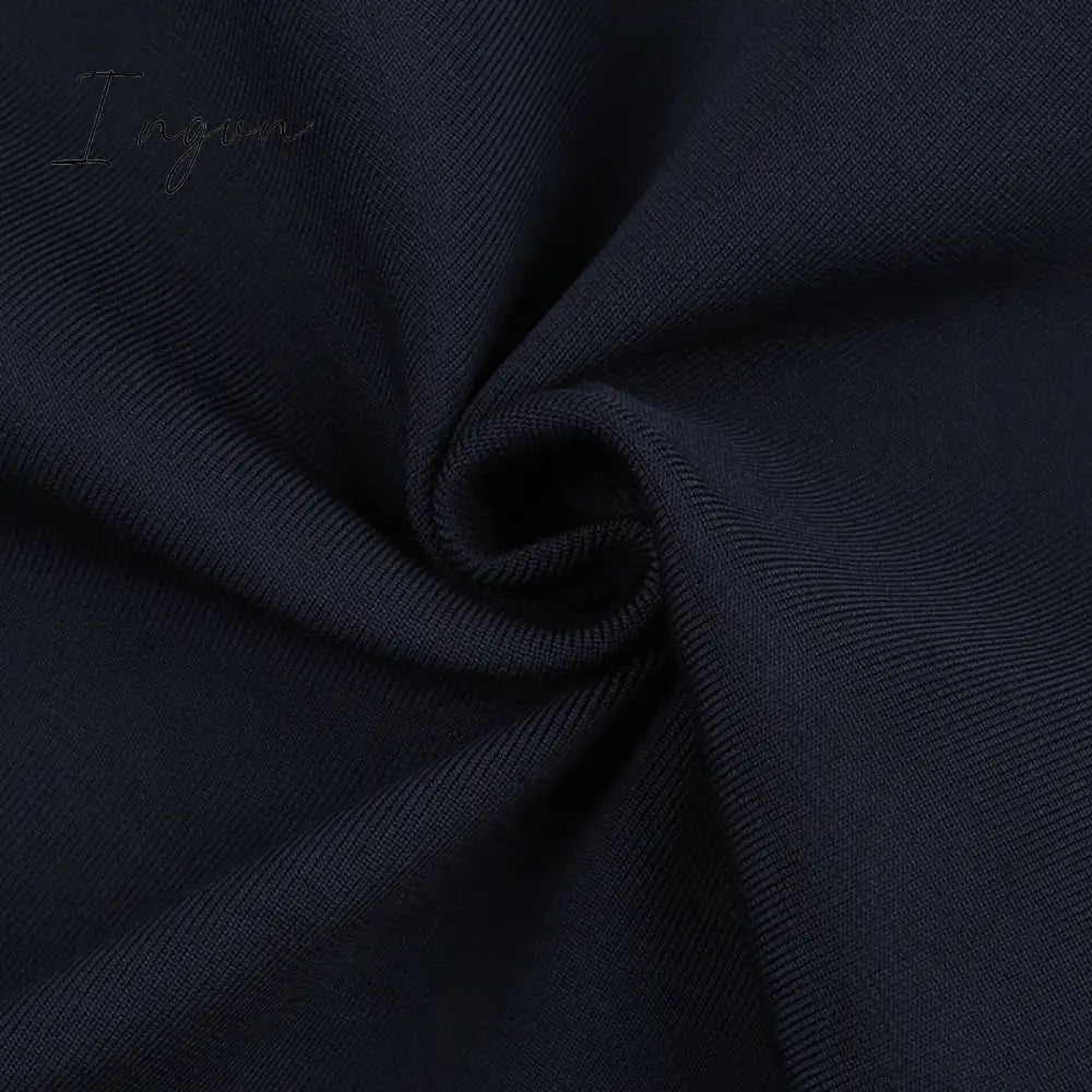 Ingvn - Bandage Dress Women Black Bodycon Dress Elegant Sexy High Quality Mesh Insert Corset Evening Party Dress Club Summer New