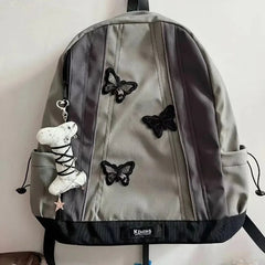 Ingvn  Y2k Gothic Womens Backpack Butterfly Patchwork Student School Backpacks Large Capacity Vintage Fashion Designer Luxury Bag