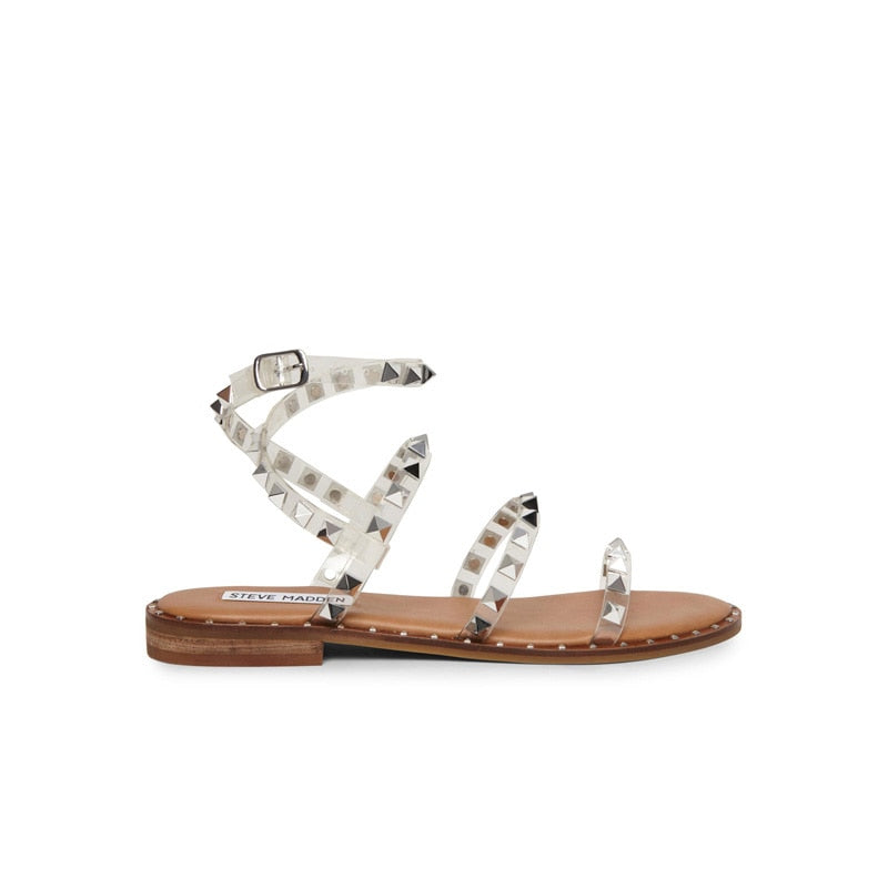 Rivet Strong Flat Women Sandals Fashion Shoes Lightweight Non-slip Sabot Women's Summer Designer Studded Sandals