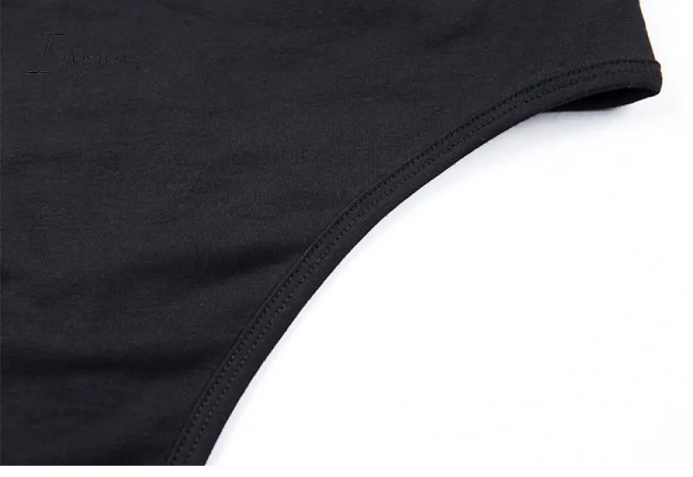 Ingvn - New Summer Women Sexy Bodysuit Spring Fashion Casual Backless Spaghetti Strap Black Bodysuit Body Tops For Women Short Jumpsuit