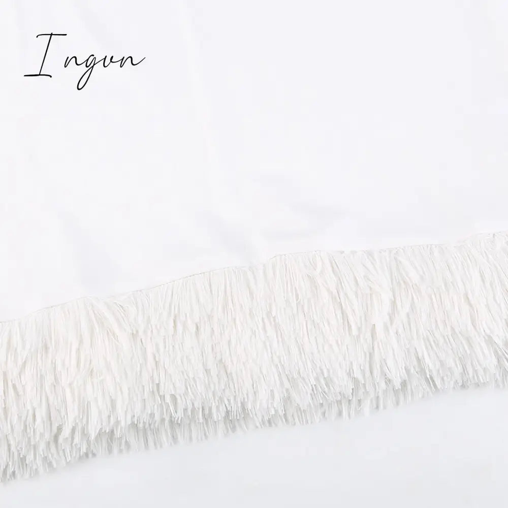 Ingvn - Furry Long Sleeve Hooded Bodycon Mini Dresses Women White V Neck Fuzzy Dress Skinny Christmas Party Streetwear Winter
