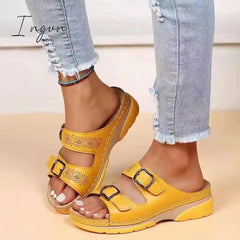 Ingvn - Sandals Women Summer 2024 Heels Sandals Summer Wedges Shoes For Women Platform Sandalias Mujer Elegant Heel Sandals Shoes Female