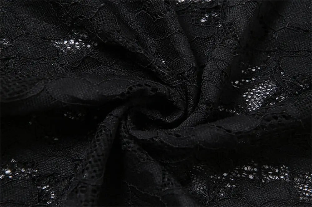 Ingvn - Summer Sexy Party Split Lace Bodycon Woman Maxi Dress Club Square Collar Black Elegant Women's Dresses