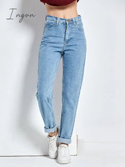 Ingvn - Harem Pants Vintage High Waist Jeans Woman Boyfriends Women's Jeans Full Length Mom Jeans Cowboy Denim Pants Vaqueros Mujer