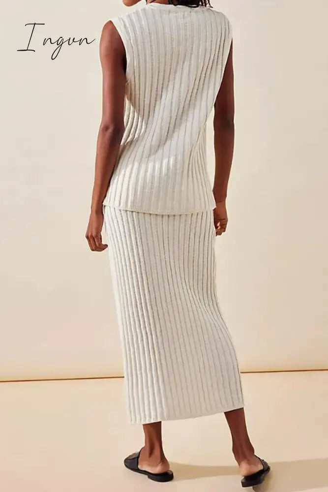 Ingvn - Sexy Simplicity Solid Draw String V Neck Sleeveless Two Pieces