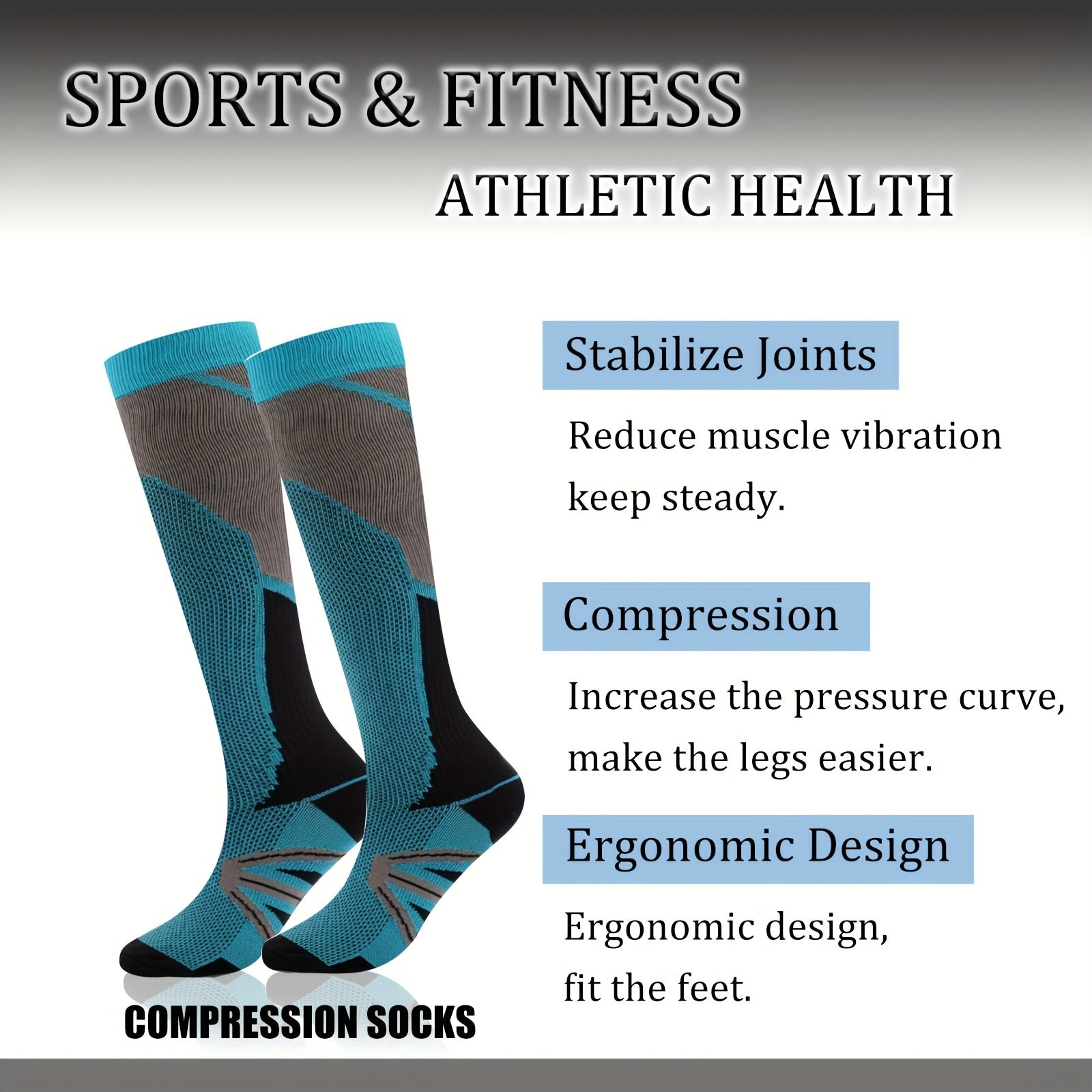 5 Pair Women's Nylon Compression Socks - All Day Comfort, Moisture-Wicking Fabric, Ankle Protection, Reinforced Heel, and No Slip Cuff