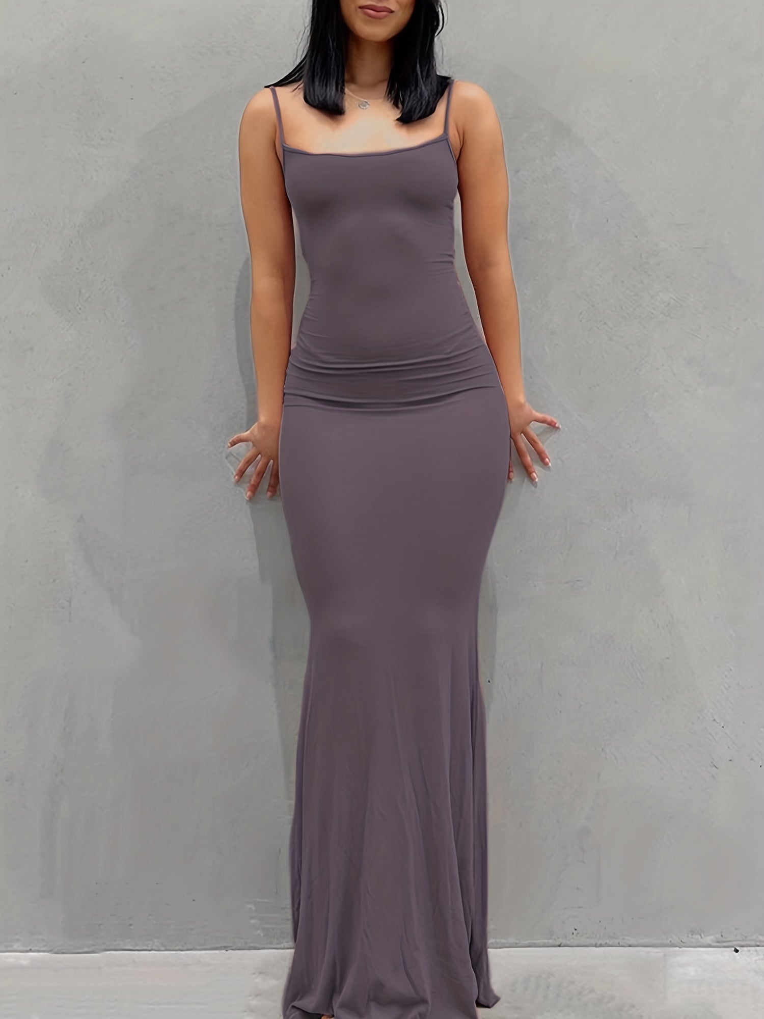 Flattering Sleeveless Backless Maxi Dress - Casual Lounge Comfort with a Sexy Twist - Seamless Bodycon Fit for Everyday Glam - Womens Fashion Must-Have