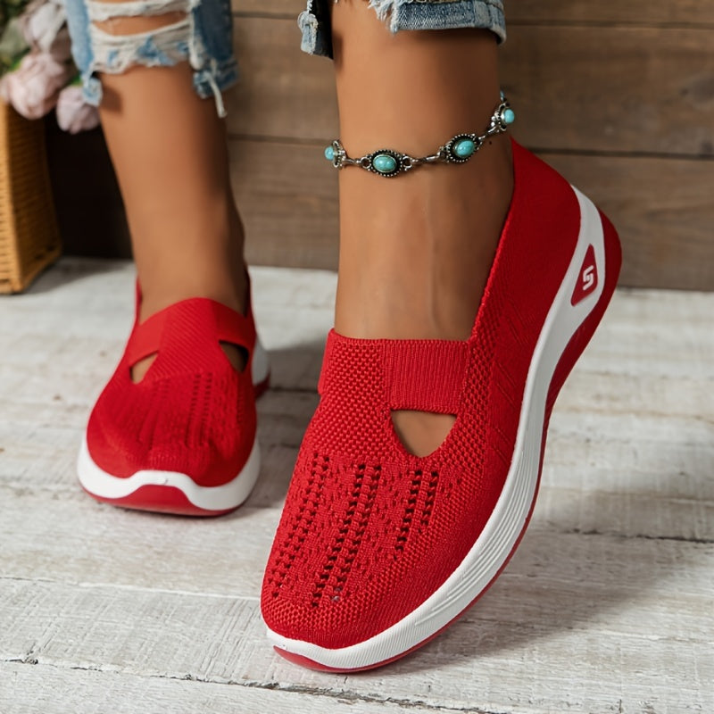 Comfortable Vintage Style Mesh Slip-On Sneakers - Breathable, Lightweight, and Hand Washable Casual Walking Shoes with Rubber Sole, Fabric Insole, and No Embellishment for All-Season Wear - Easy to Clean and Maintain from Tai