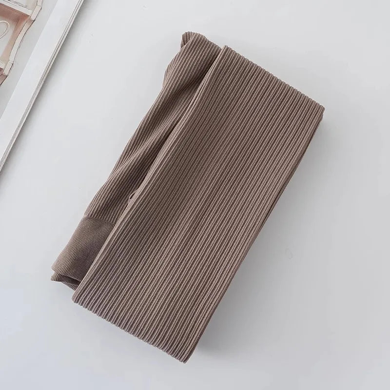 Knit Ribbed Pantyhose Women Sexy See-Through Stockings Black Striped Lace Tights For Women Skinny Leggings Pantyhose New
