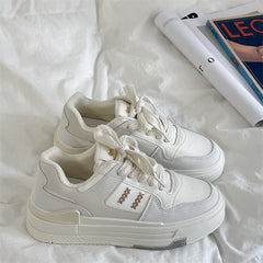 Pphmm Trend Women's Sneakers Casual Tennis Shoes Woman Thick Sole NEW Lace Up Flats Shoes Sneakers Female Sports Shoes Spring Autumn