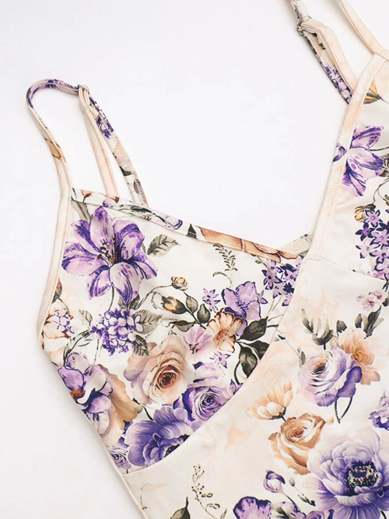 Floral Print Bodycon Maxi Dress with Spaghetti Straps