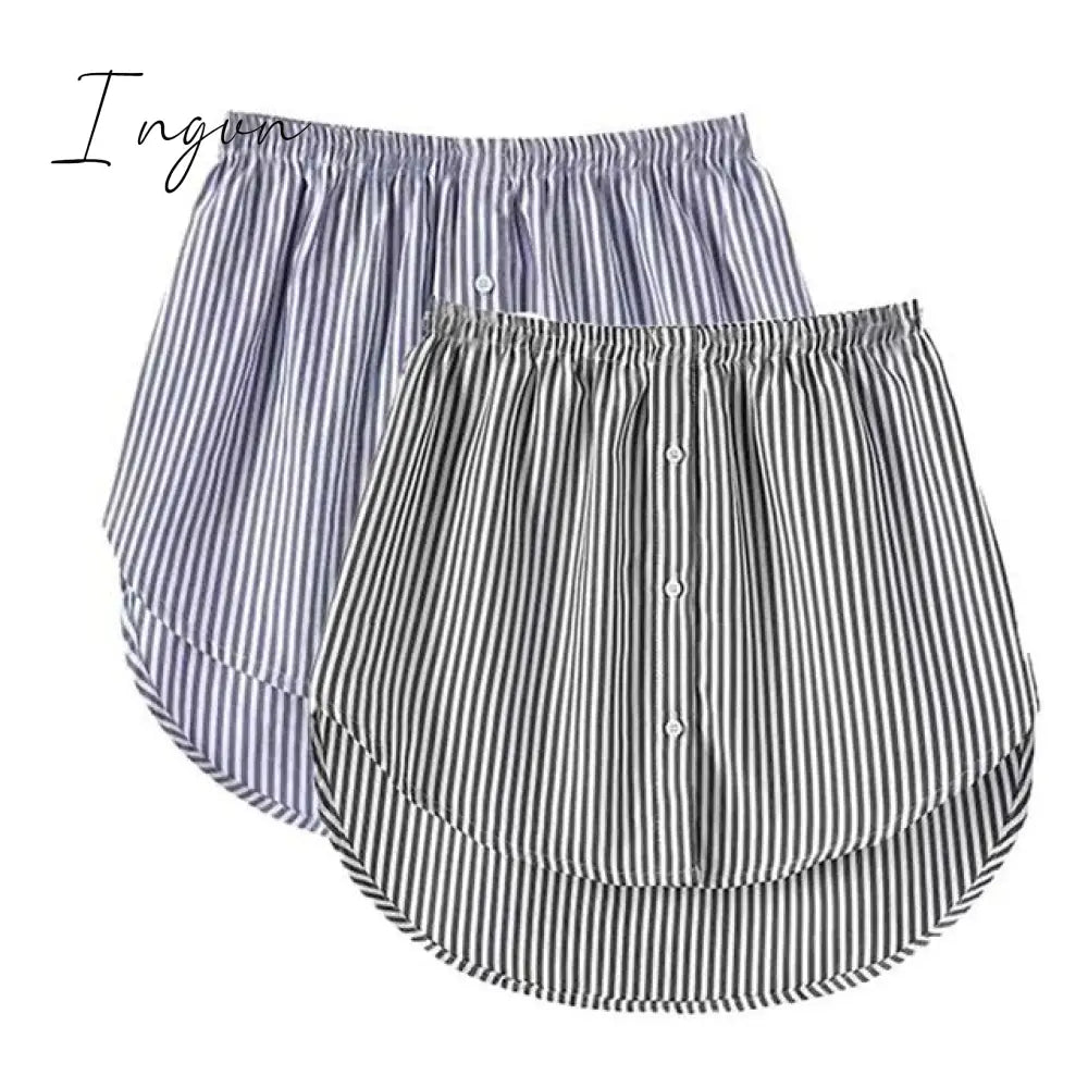 Ingvn - Spring Outfits New Style Womens Fake Shirts Hem Underskirts Elastic High Waist Split Half Slips Skirts Hoodies Sweaters Extender Hemline
