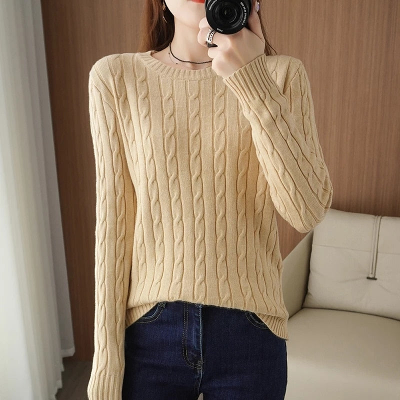Brandy Mandy Sweaters Women White Knit Sweater Autumn Winter V Neck Long Sleev Knitted Sweater Navy Pullover Brandy Girl Sweater