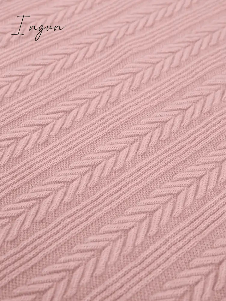 Ingvn - Backless Knitted Long Sleeve Mini Dress