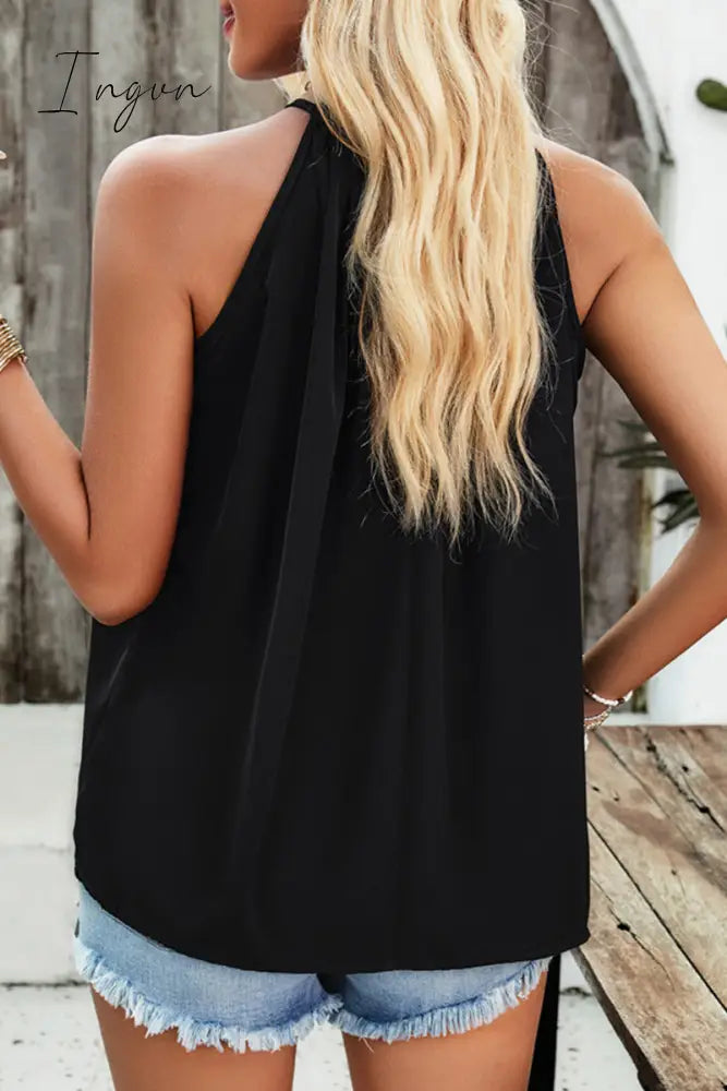 Ingvn- Casual Solid Fold Half A Turtleneck Tops