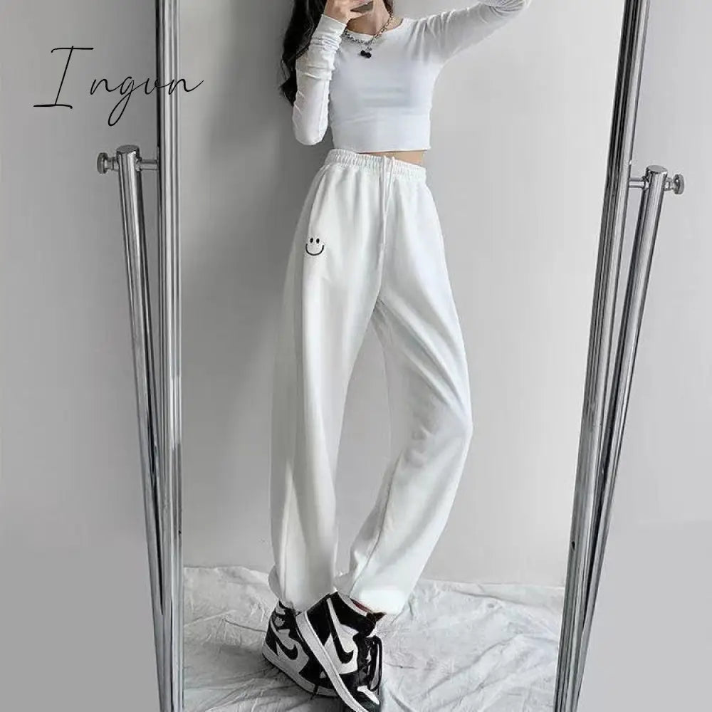 Ingvn - Smiley Embroidery Sweatpants