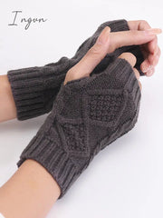 Ingvn - Simple 9 Colors Jacquard Knitting Gloves