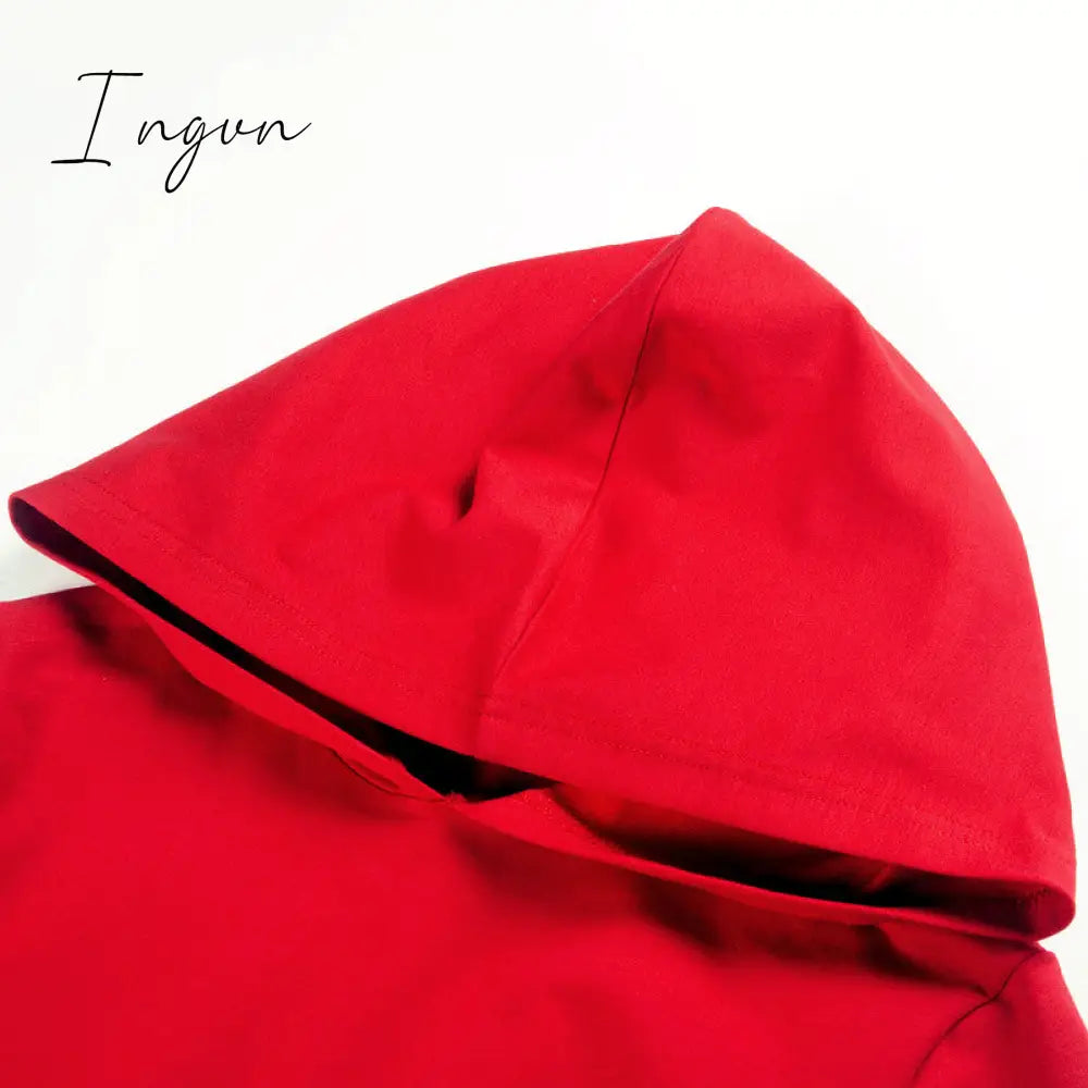 Ingvn - Women Sexy Bodycon Dress Spring Autumn Winter Woman Hooded Long Sleeve Wine Red Suede Dress robe femme