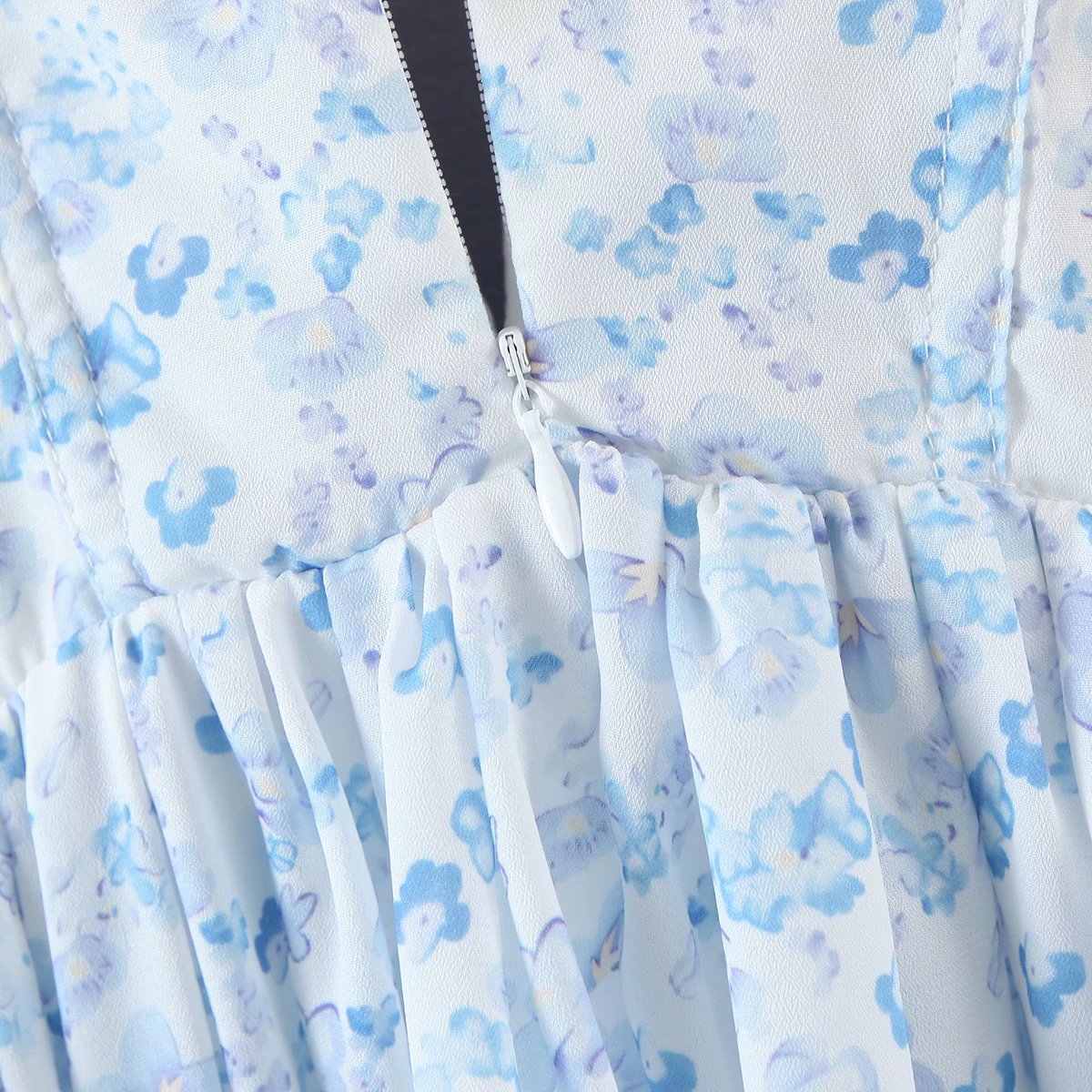 Fashion Women Spaghetti Strap Ruffle Cake Chiffon Dress Sexy Ladies Floral Print Holiday Party Mini Dress Summer Robe