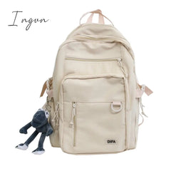 Ingvn - Aesthetic College Multi-Pocket Backpack