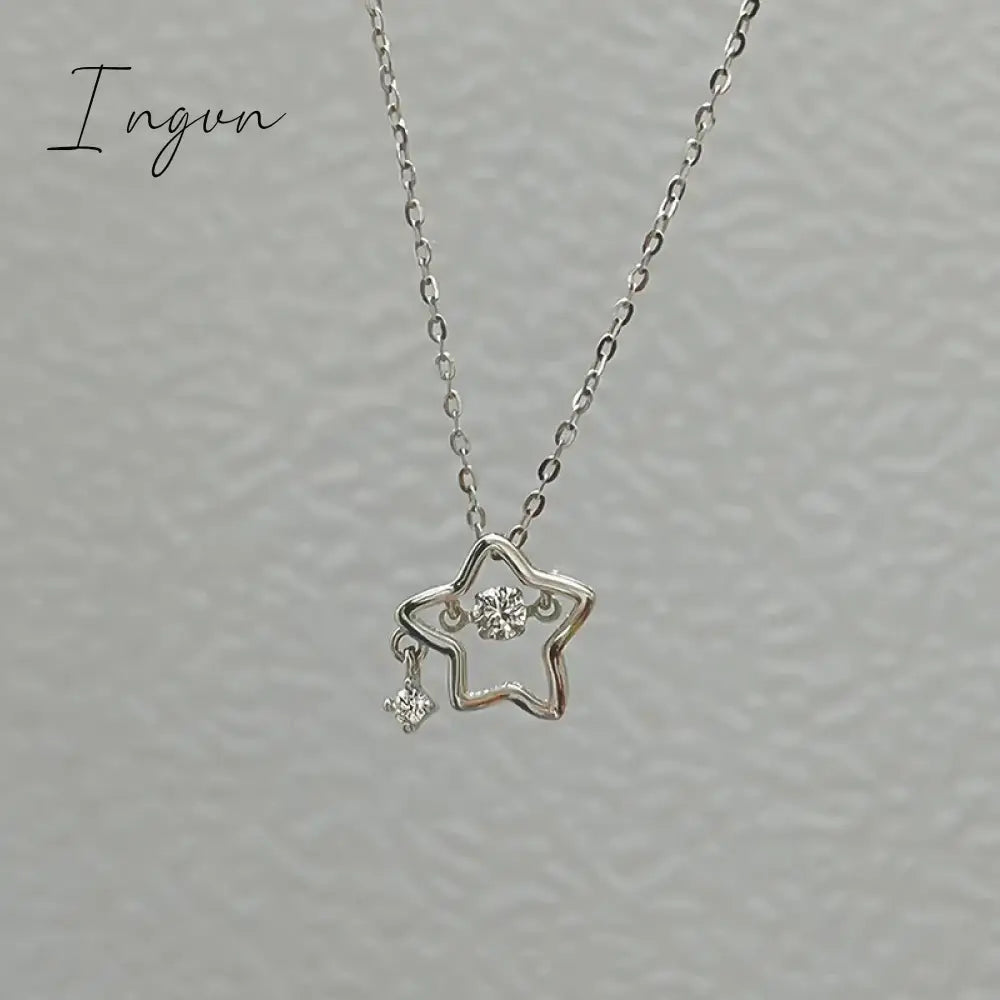 Fashion Shine Crystal Star Star Pendants Necklace For Girl Women Chains Personality Aesthetic Design Necklaces Y2k Jewelry