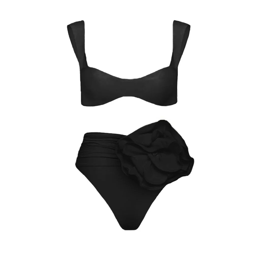 Floral Bikini Set Women Swimsuit High Waist Bikini Push Up Bikinis Sexy Bathing Suit Beachwear Print Biquini Female  Beach
