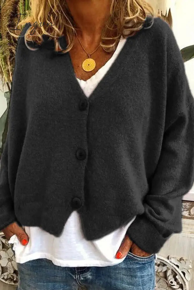 Ingvn - Casual Solid Patchwork V Neck Mid Waist Sweaters(15 Colors)