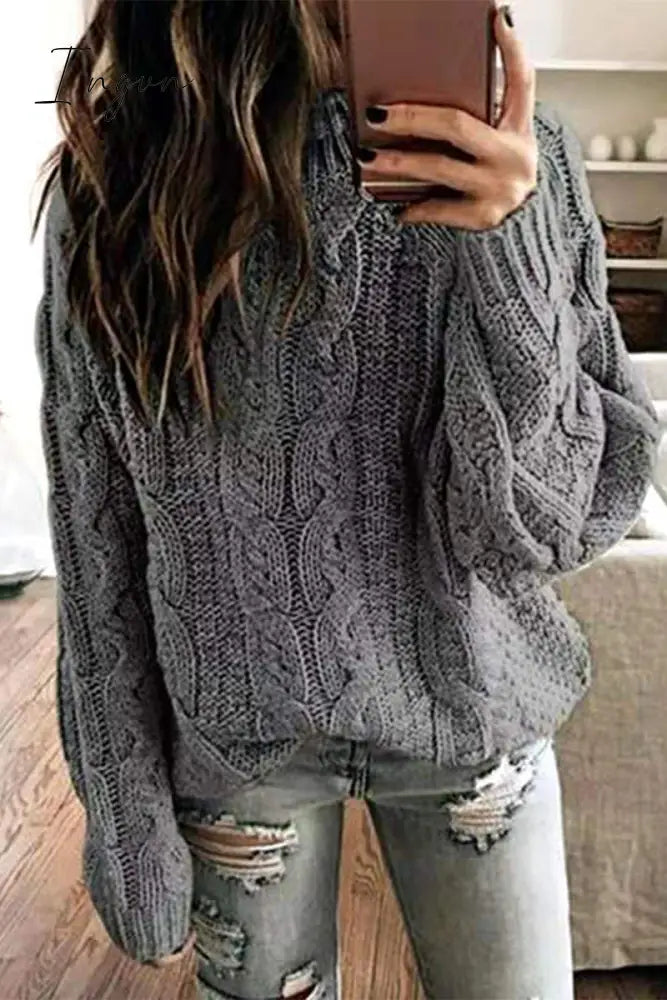 Ingvn - Casual Simplicity Solid Patchwork O Neck Tops(6 Colors)
