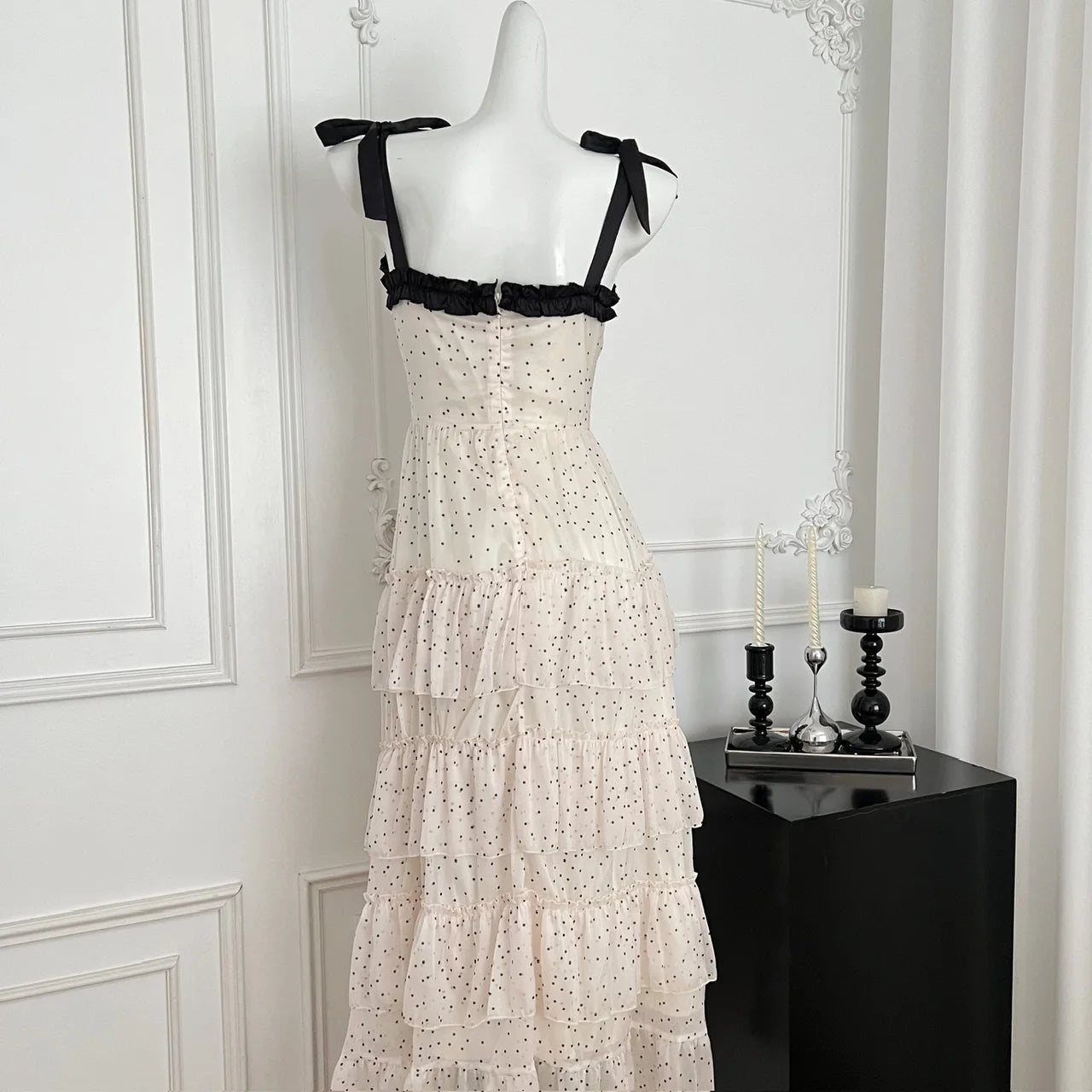 Vintage sexy slim Polka dot butterfly dress hotsweet Chic Summer Vestidos Vacation  women clothing ceremony dresses
