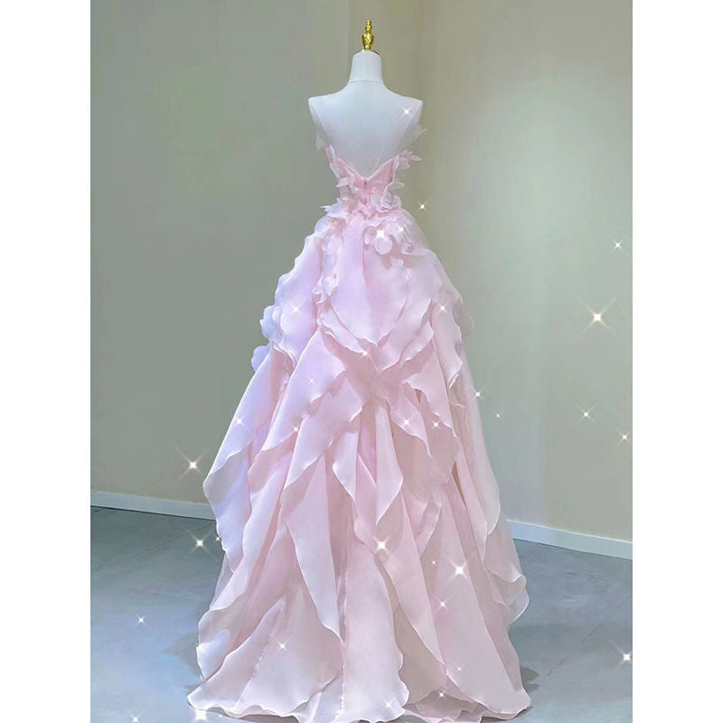 Pphmm fruitful fashion dress to impress Evening Dress for Women New Banquet Elegant Host Light Luxury Niche Can Wear at Ordinary Times