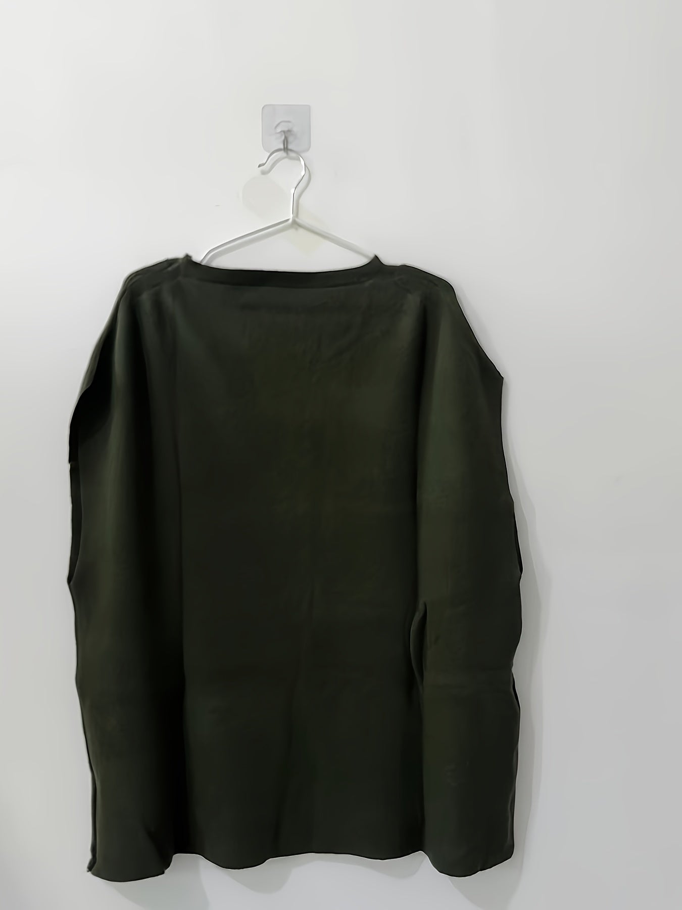 Women's V-Neck Knitted Cardigan, Casual Loose Fit Batwing Sleeves, Solid Color, Polyester, Spring/Autumn Fashion, Sleeveless Pullover Top for Ladies