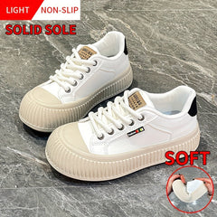 Women's Simple Platform Sneakers, Casual Lace Up Outdoor Shoes, Comfortable Low Top Shoes