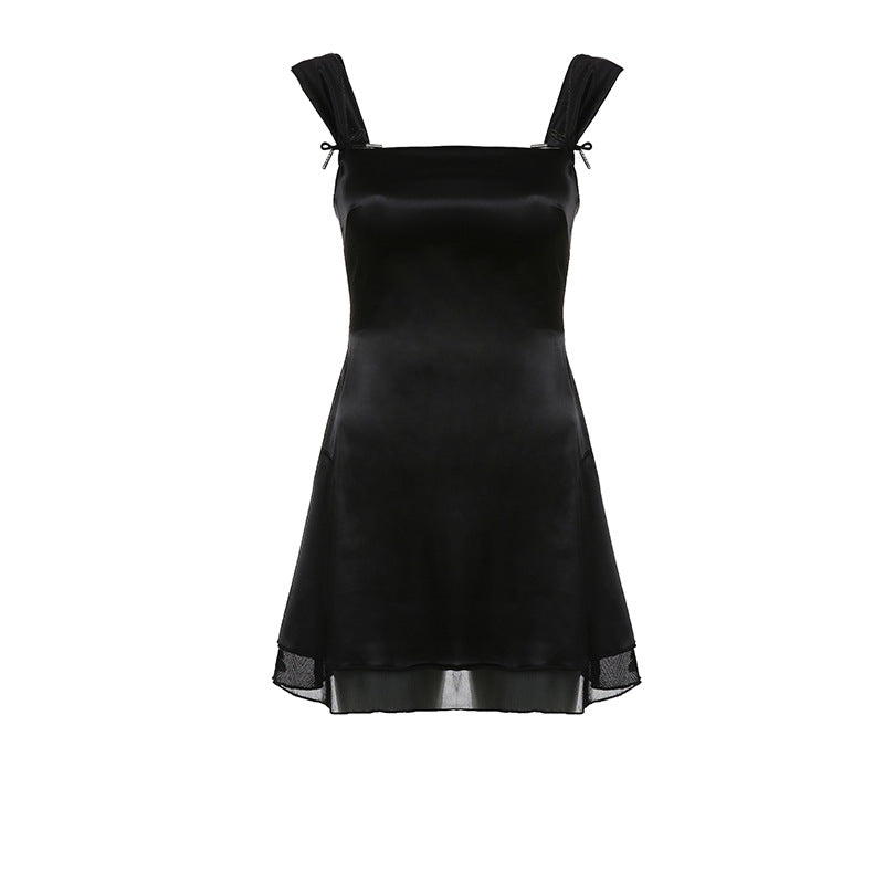 Pphmm outfit inspo Spring and Summer Women's Clothing Style Street Hot Girl Fashion Front and Back Wear Chiffon Sling Dress Women