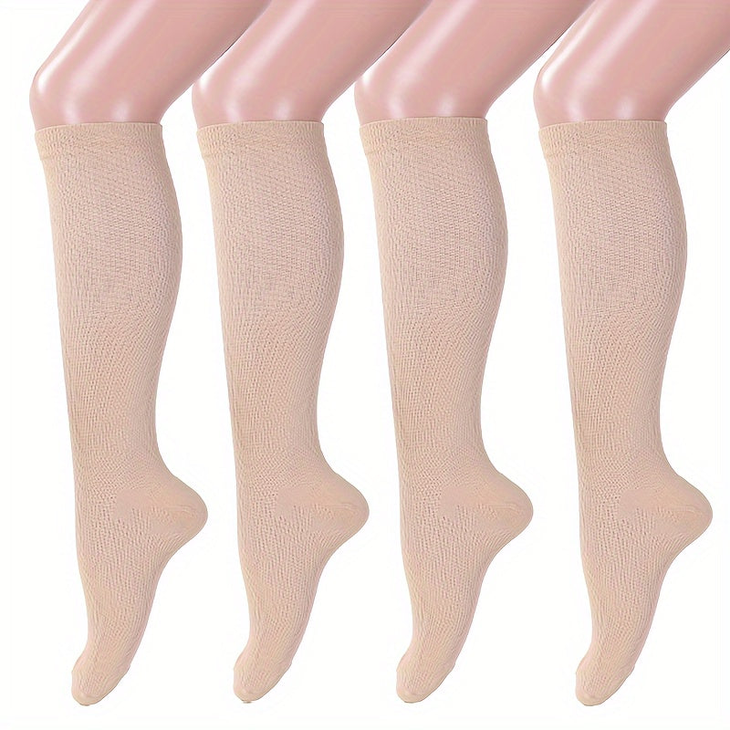 4 Pairs Copper Compression Socks For Women And Men Circulation Support For Medical, Running, Nursing, Athletic
