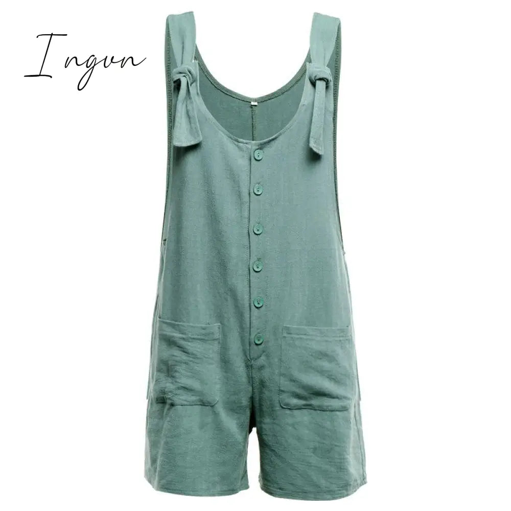 Ingvn - Cotton Pocket Jumpsuit(3 Colors)