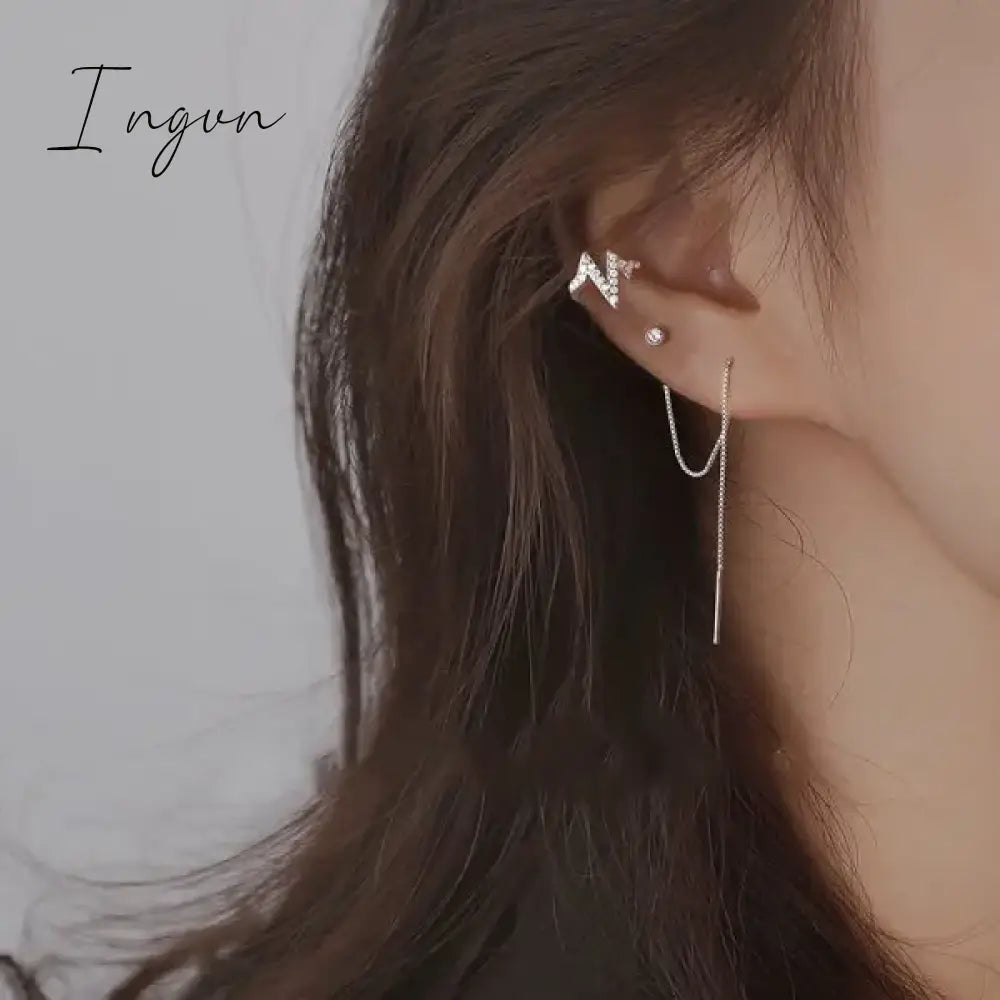Exquisite Drop Ear Line Long Hanging Earrings For Women Zircon Crystal Bee Butterfly Flower Piercing Earing Accessories Jewelry