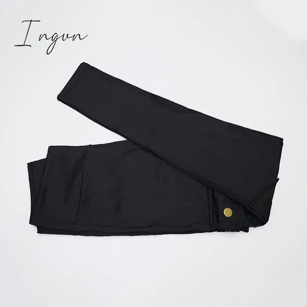Ingvn - Women Slim Leggings High Waist Elastic Push Up Four Pockets Legging Female Workout Fitness Leggins Femme Casual New