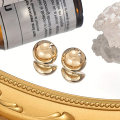 A Pair of Chic Minimalist Round Ball Earrings - Simple, Versatile, and Stylish Jewelry Decoration for Everyday Wear - Hypoallergenic, Nickel-Free, and Easy to Put On
