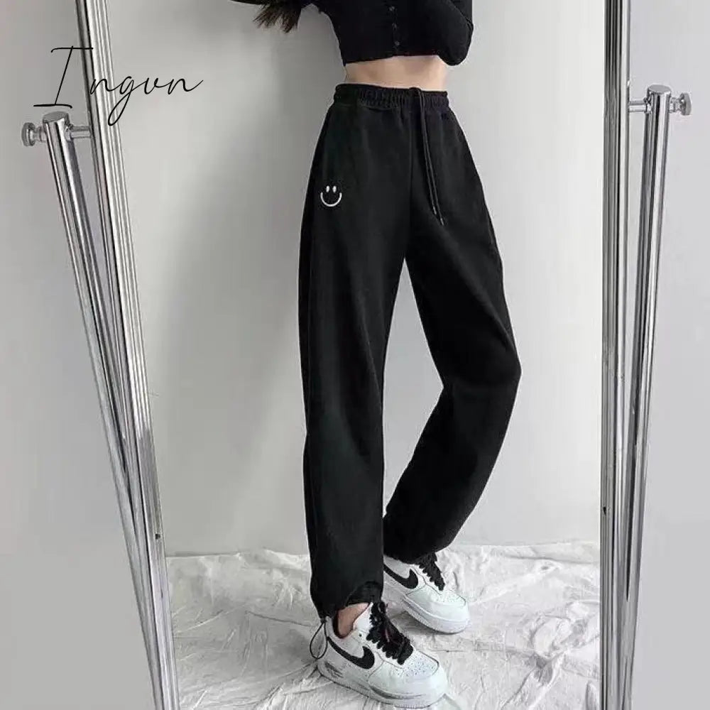 Ingvn - Smiley Embroidery Sweatpants