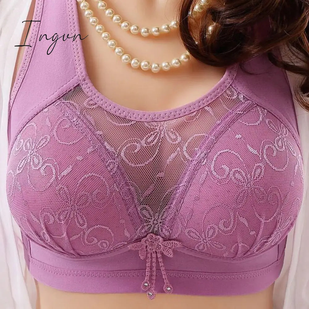 Ingvn - New No Rims Women Bras Seamless Lace Tube Top Anti-glare Breathable Comfort Large Cup Plus Size Women's Wireless Underwear