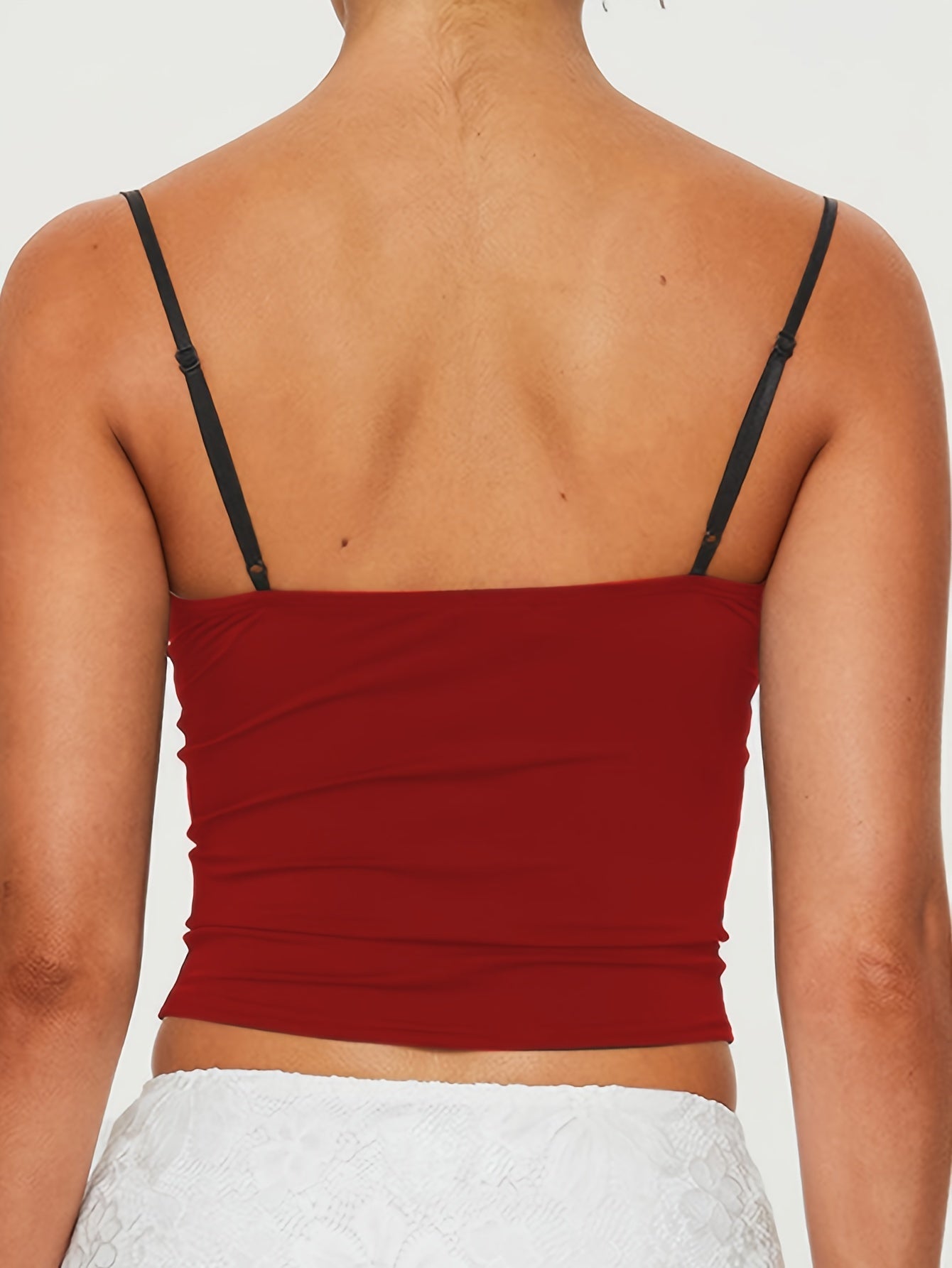 Stylish Bow-Tie Cami Top for Women - Soft Stretchy Polyester Blend, Machine Washable, Breathable, and Comfortable - Perfect for Spring, Summer, and Fall Seasons
