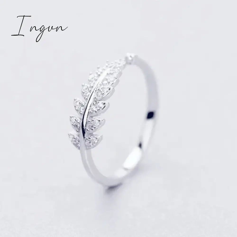 Simple Fashion Silver Color Feather Dolphin Adjustable Ring Exquisite Jewelry Ring For Women Party Wedding Engagement Gift