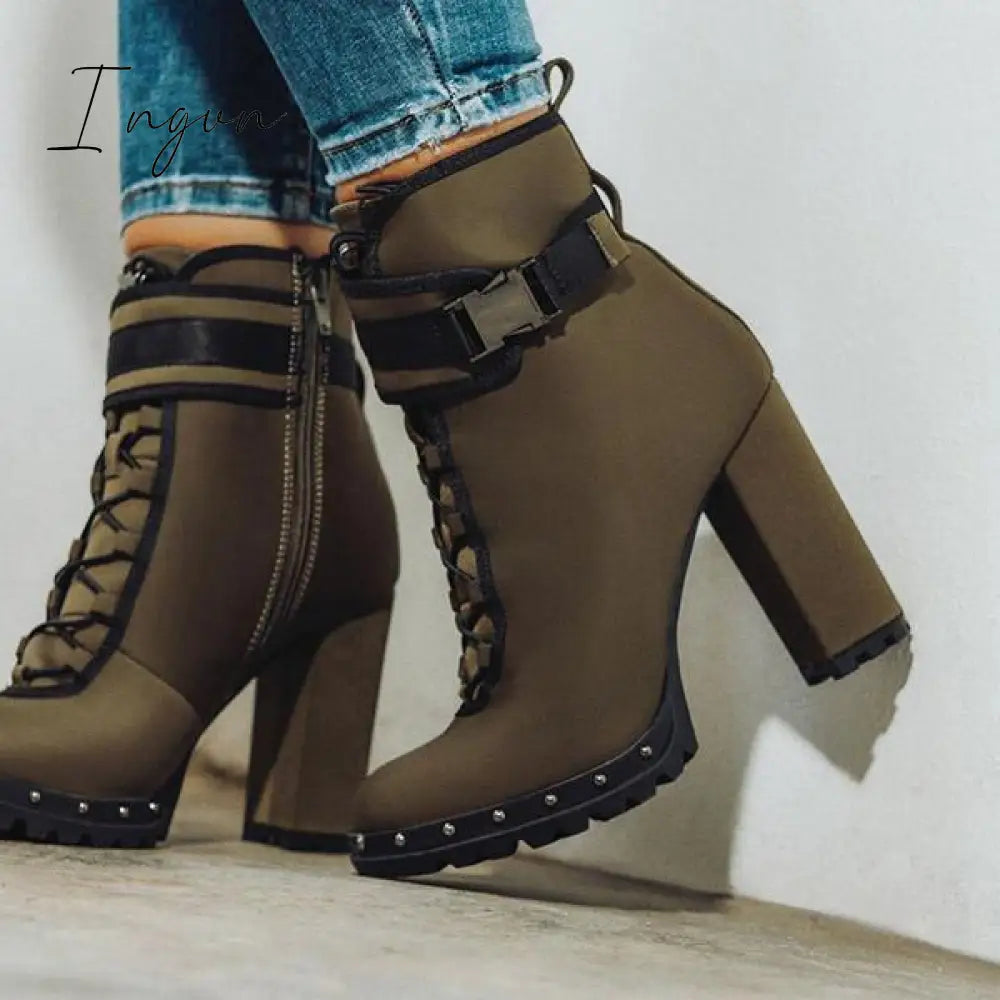 Ingvn - High Heel Comfy Boots