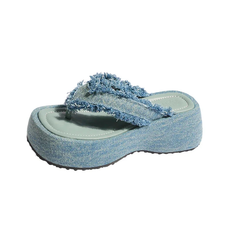 Ingvn  Summers Platform Women's Slippers Fashion Elegant Open Toe Wedges Shoes Ladies Casual Outdoor Beach Slides Sandalias Flip Flop