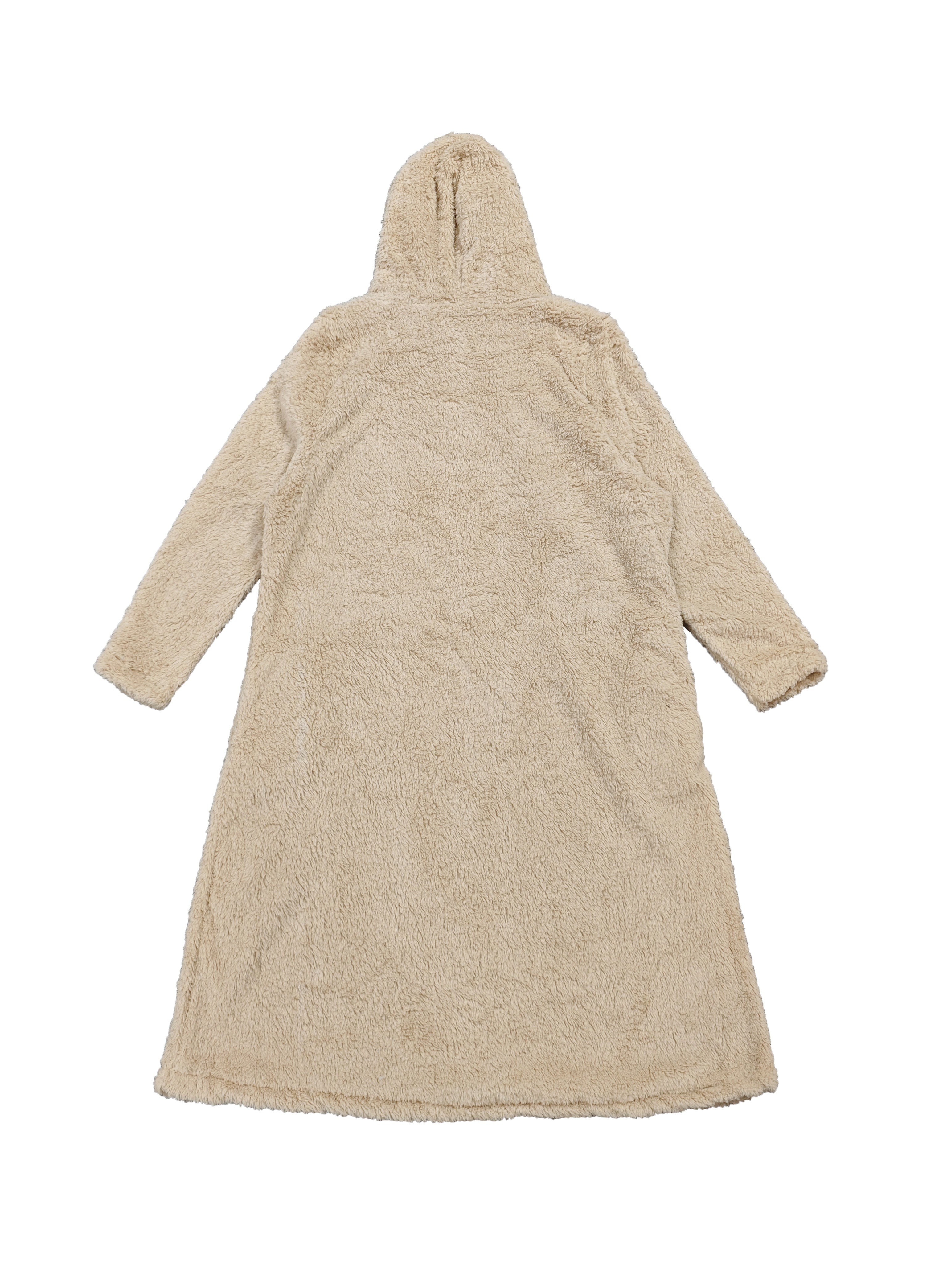 Cozy Plus Size Hooded Fleece Dress with Pockets - Long Sleeve, Drawstring Comfort for Everyday Wear