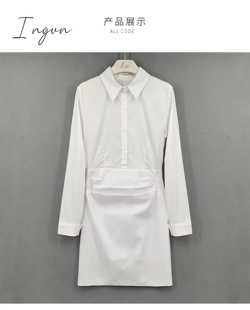 Ingvn - Fashion Summer Women'S Dress Shirt Dress Long Evening Female Vintage Maxi Party Oversize Beach Women Dresses Casual Elegant Prom