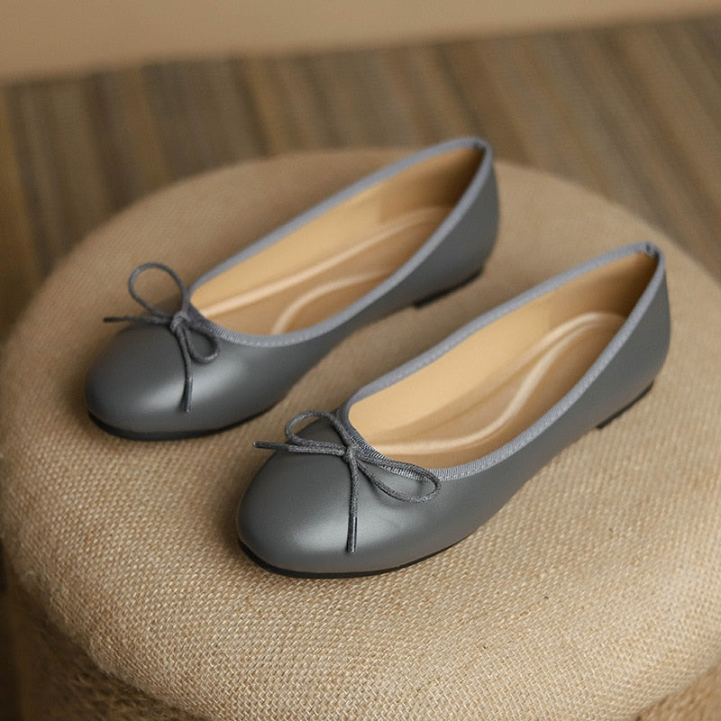 Black Ballet Flats Shoes Women Spring Quilted PU Leather Slip on Ballerina Luxury Round Toe Ladies Dress Shoes Zapatos De Mujer