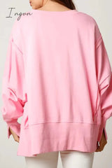 Ingvn - Casual Solid Sequins Printing O Neck Tops